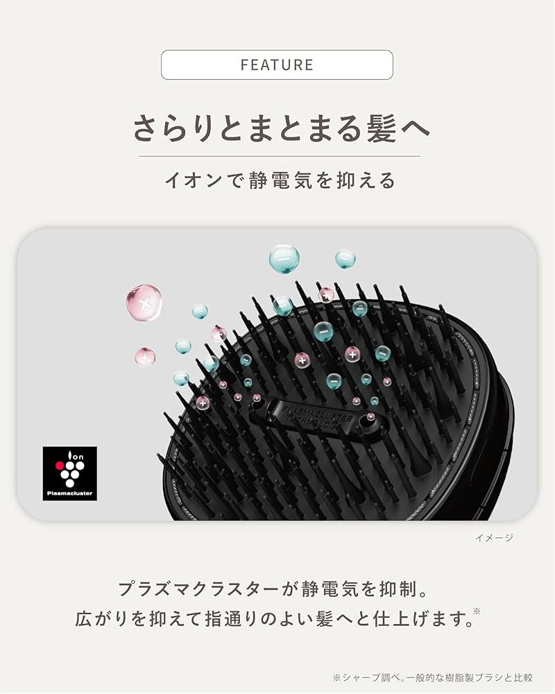 Amazon.co.jp: シャープ プラズマクラスター ヘアブラシ IB-B1-A
